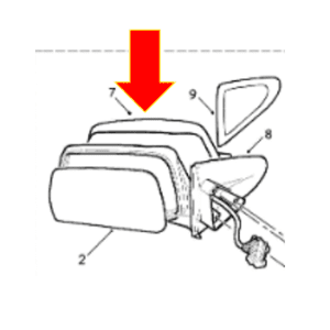 قاب پشت آینه سمند معمولی راست ایساکو
